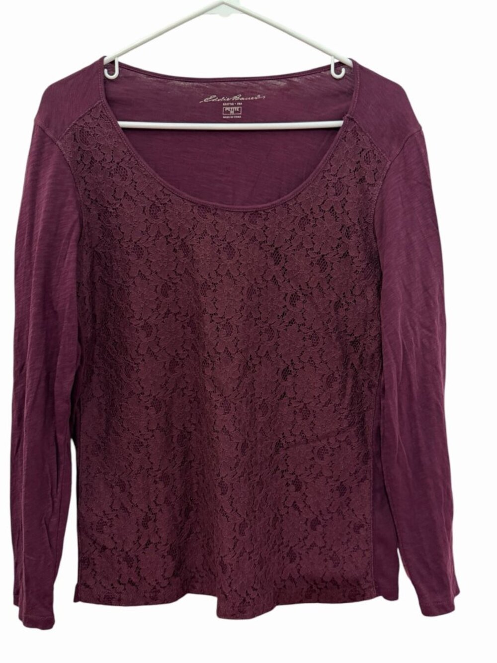 Eddie Bauer Burgundy Long-Sleeve Shirt